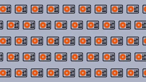 Seamless Pattern of Orange LED Lights on Gray Background. Stock Footage 325391178