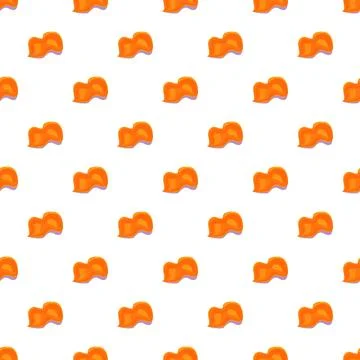Seamless pattern of orange peanut illustrations Stock Illustration