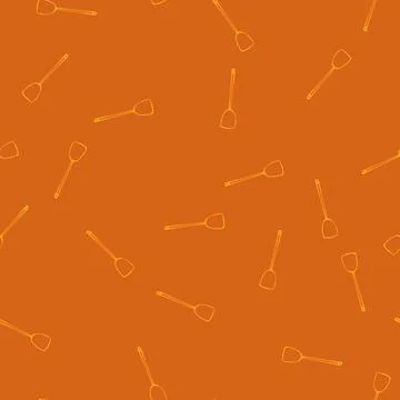 Seamless pattern orange plastic fly swatter on white background Stockillustratie