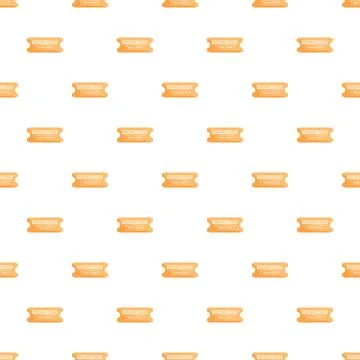 Seamless pattern with orange promo code tickets Stock Illustration