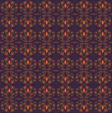 Seamless pattern orange purple Stock Illustration
