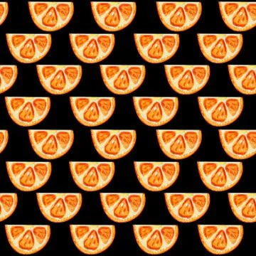 Seamless pattern with orange slices. Stock Illustration