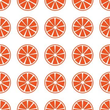Seamless pattern with orange slices vector illustration Illustrazione stock