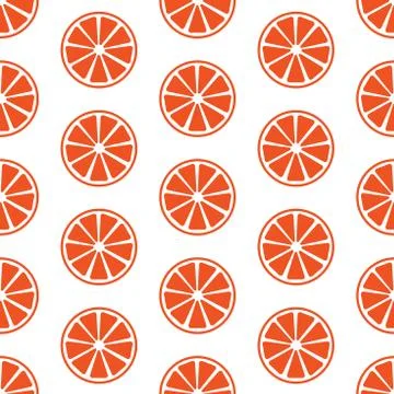 Seamless pattern with orange slices vector illustration Stock Illustration