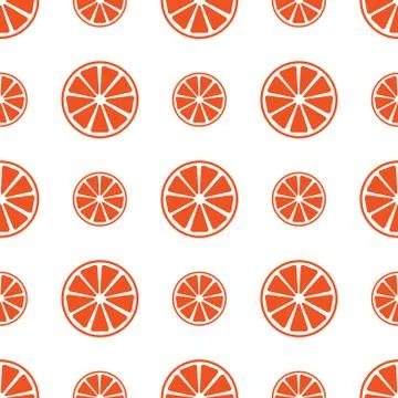Seamless pattern with orange slices vector illustration Stock Illustration