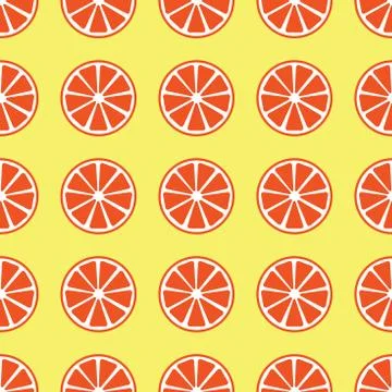 Seamless pattern with orange slices vector illustration Stock Illustration