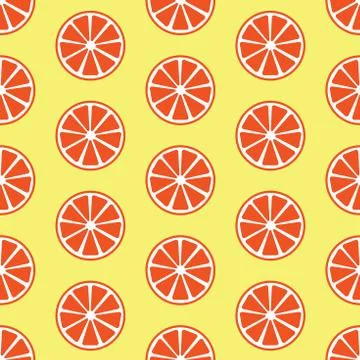 Seamless pattern with orange slices vector illustration Stock Illustration