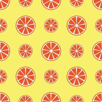 Seamless pattern with orange slices vector illustration Stock Illustration