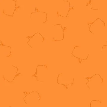 Seamless pattern orange speech bubble for communication and ideas Stock Illustration