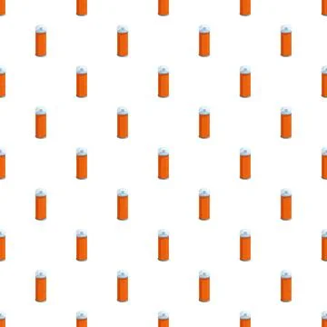 Seamless pattern of orange spray paint cans Stock Illustration