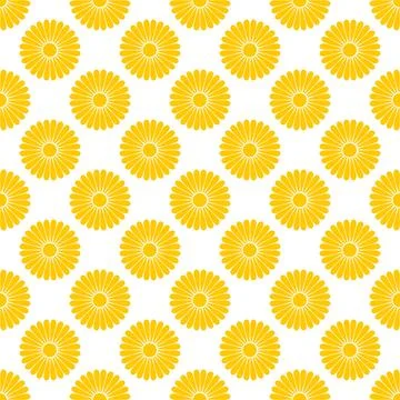 Seamless pattern with orange sun Stock Illustration