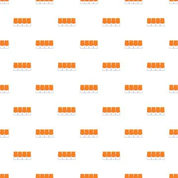 Seamless pattern with orange teeth dental care Illustrazione stock