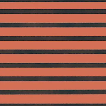 Seamless pattern. On an orange watercolor background, black stripes. Stock Illustration