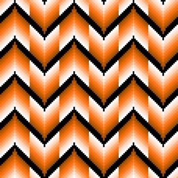 Seamless pattern with orange zigzag elements Illustrazione stock