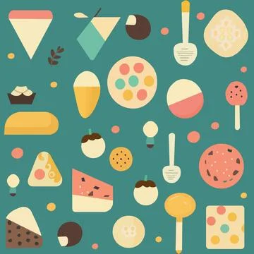 A seamless pattern with oranges and green fruits Stock Illustration