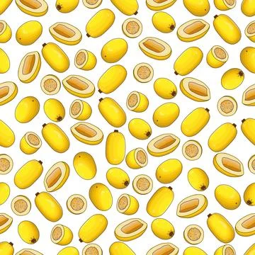 Seamless pattern with Orangetti Spaghetti Squash Stock Illustration
