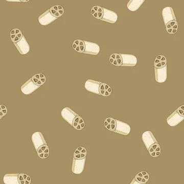 Seamless pattern organic biodegradable kitchen sponge cartoon vector Stock Illustration