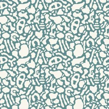 Seamless pattern with organic rounded and stripe shapes, retro design Stock Illustration