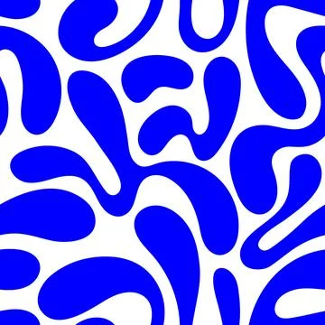Seamless pattern organic shapes. Background in boho style. Wavy liquid shapes Stock Illustration