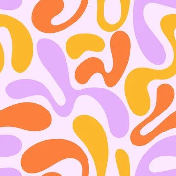 Seamless pattern with organic shapes. Background in minimalist boho style. Stock Illustration