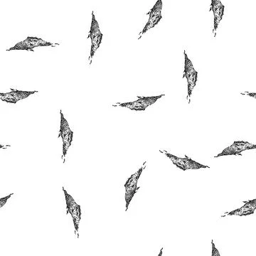 Seamless pattern organic thyme leaf sketch hand drawn Stock Illustration