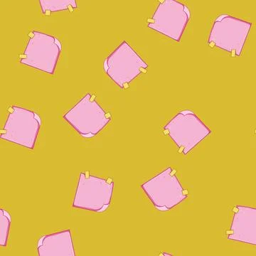 Seamless pattern organize pinned paper notes cartoon vector Stock Illustration
