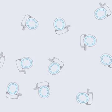 Seamless pattern organizer charging stand wireless cartoon vector Stock Illustration