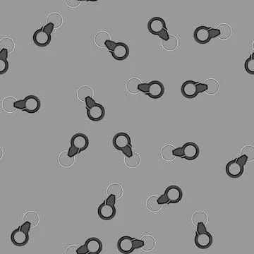Seamless pattern organizer key ring clip cartoon vector Stock Illustration