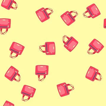 Seamless pattern organizer makeup bag cartoon vector イラスト素材