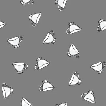 Seamless pattern organizer sauce dipping bowl cartoon vector Illustrazione stock