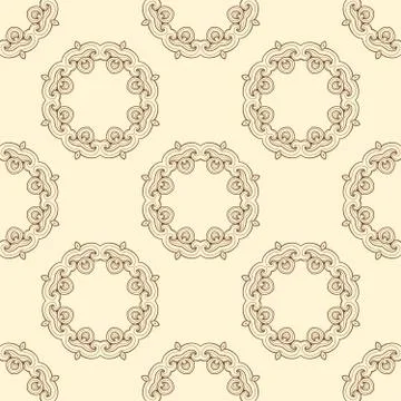 Seamless pattern with oriental ornament Stock Illustration