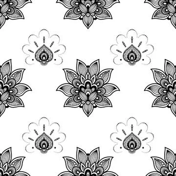 Seamless Pattern in oriental style Stock Illustration