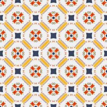 Seamless pattern ornament. Abstract shape modern design ready for print Stock Illustration