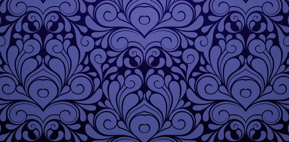 Seamless pattern ornament dark blue Illustrazione stock