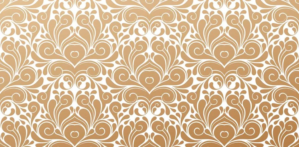 Seamless pattern ornament gold Stock Illustration