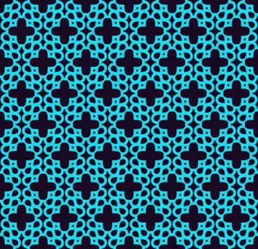 Seamless pattern. Ornament of lines and curls. Linear abstract background. 库存插图
