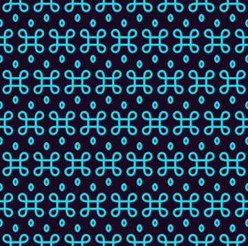 Seamless pattern. Ornament of lines and curls. Linear abstract background. Stock Illustration