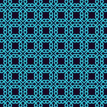 Seamless pattern. Ornament of lines and curls. Linear abstract background. Stock Illustration
