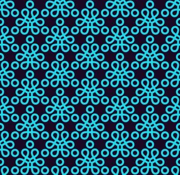 Seamless pattern. Ornament of lines and curls. Linear abstract background. Stock Illustration