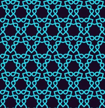 Seamless pattern. Ornament of lines and curls. Linear abstract background. Stock Illustration