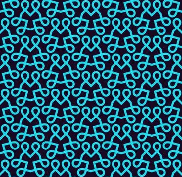 Seamless pattern. Ornament of lines and curls. Linear abstract background. Illustrazione stock