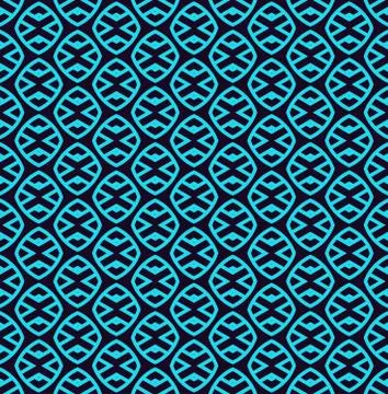 Seamless pattern. Ornament of lines and curls. Linear abstract background. Stock Illustration