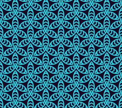 Seamless pattern. Ornament of lines and curls. Linear abstract background. Illustrazione stock