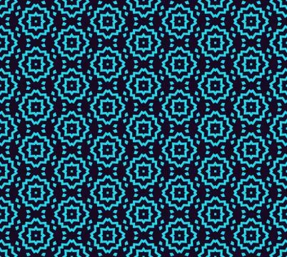 Seamless pattern. Ornament of lines and curls. Linear abstract background. Stock Illustration