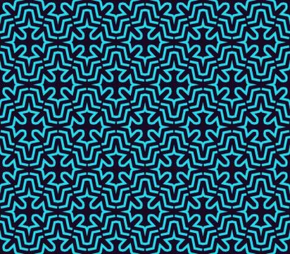 Seamless pattern. Ornament of lines and curls. Linear abstract background. Stock Illustration