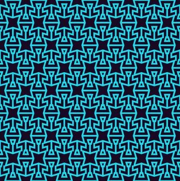 Seamless pattern. Ornament of lines and curls. Linear abstract background. Stock Illustration