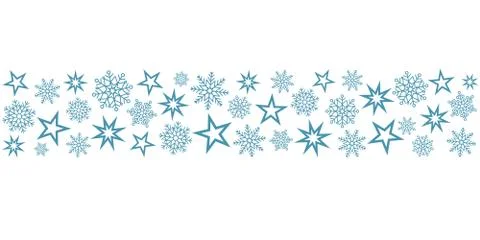 Seamless pattern ornament monoline with snowflake and star for Christmas holi Illustrazione stock