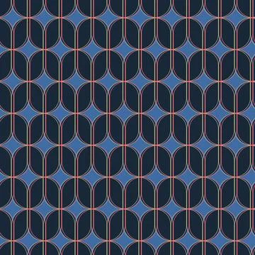 Seamless pattern with ornament in style Art Deco. Stock Illustration