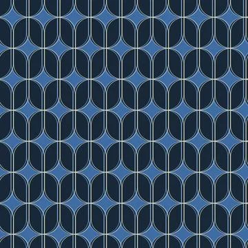 Seamless pattern with ornament in style Art Deco. Stock Illustration