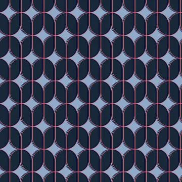 Seamless pattern with ornament in style Art Deco. Stock Illustration